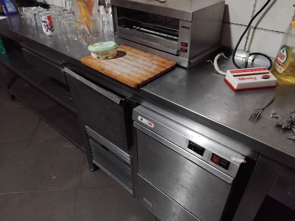 Bancada de inox cafetaria