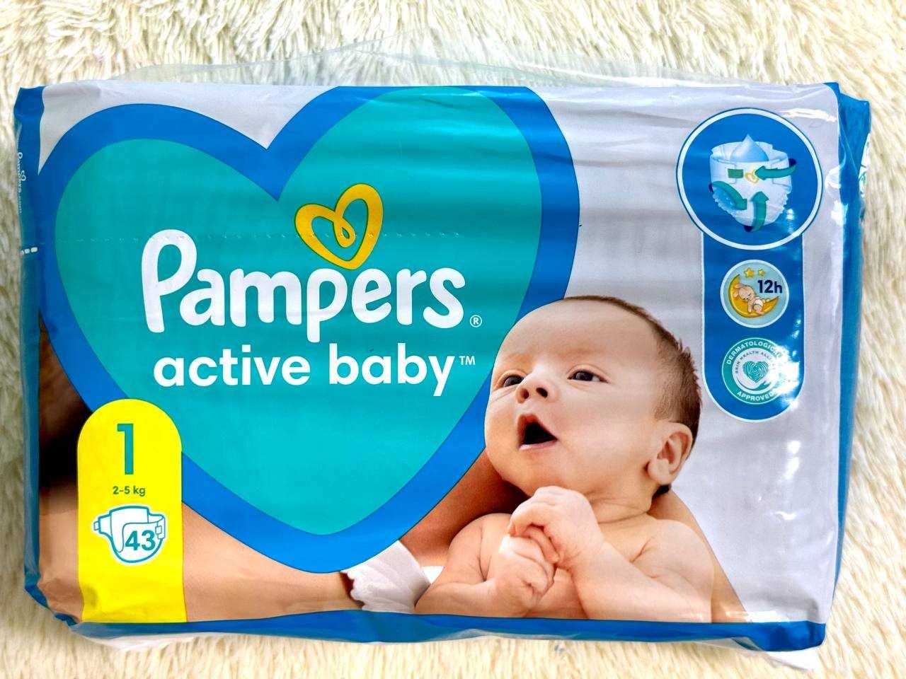 Підгузки Pampers Active Baby 1 (2-5 кг) 43 шт.