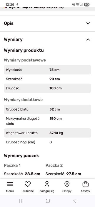 Sprzedam stół bez krzeseł