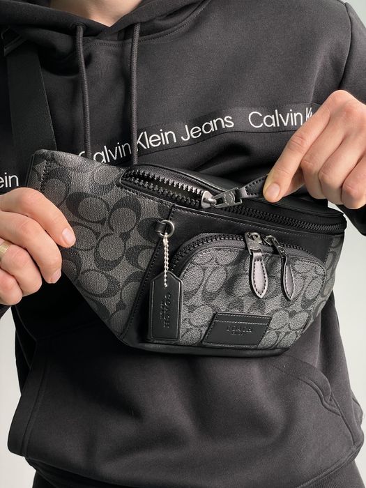 Сумка чоловіча бананка Соach Track Belt Bag Grey