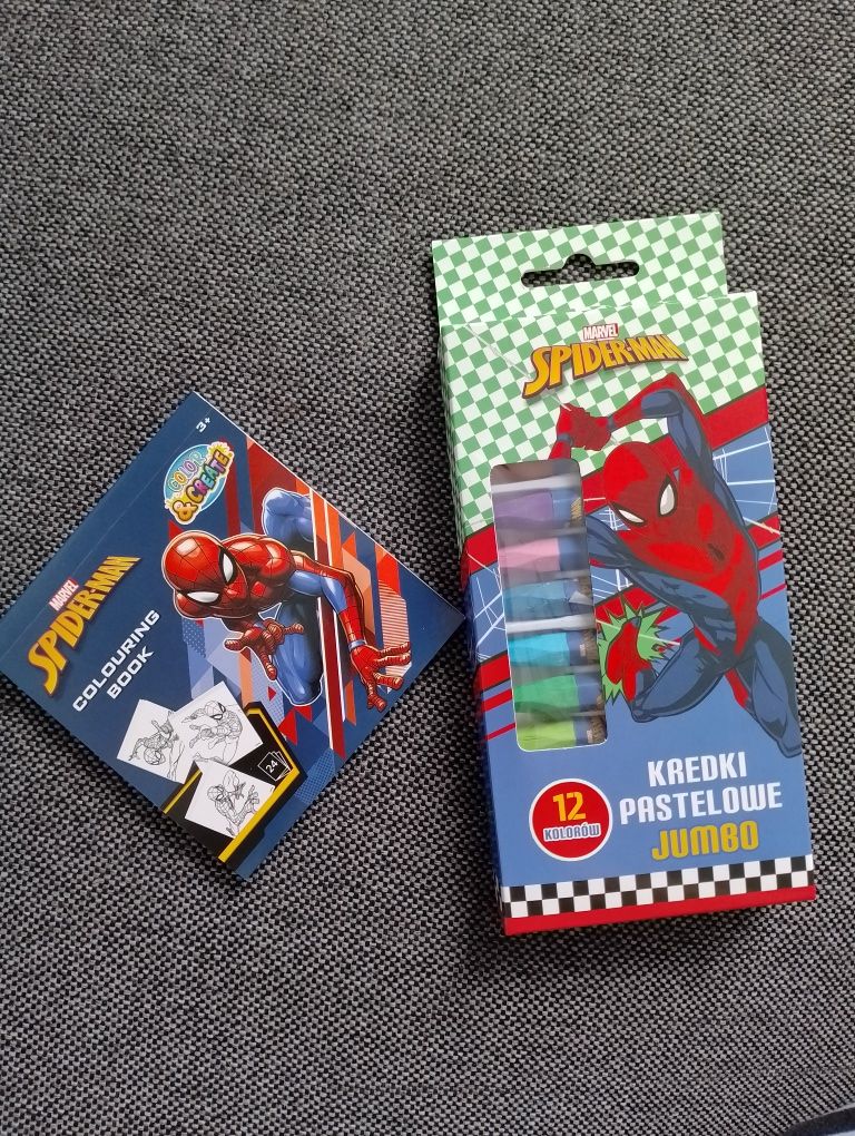 Spiderman kredki pastelowe+ malowanka