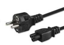 2 x Kabel zasilający do zasilacza laptopa Koniczynka (0,5m-1m)