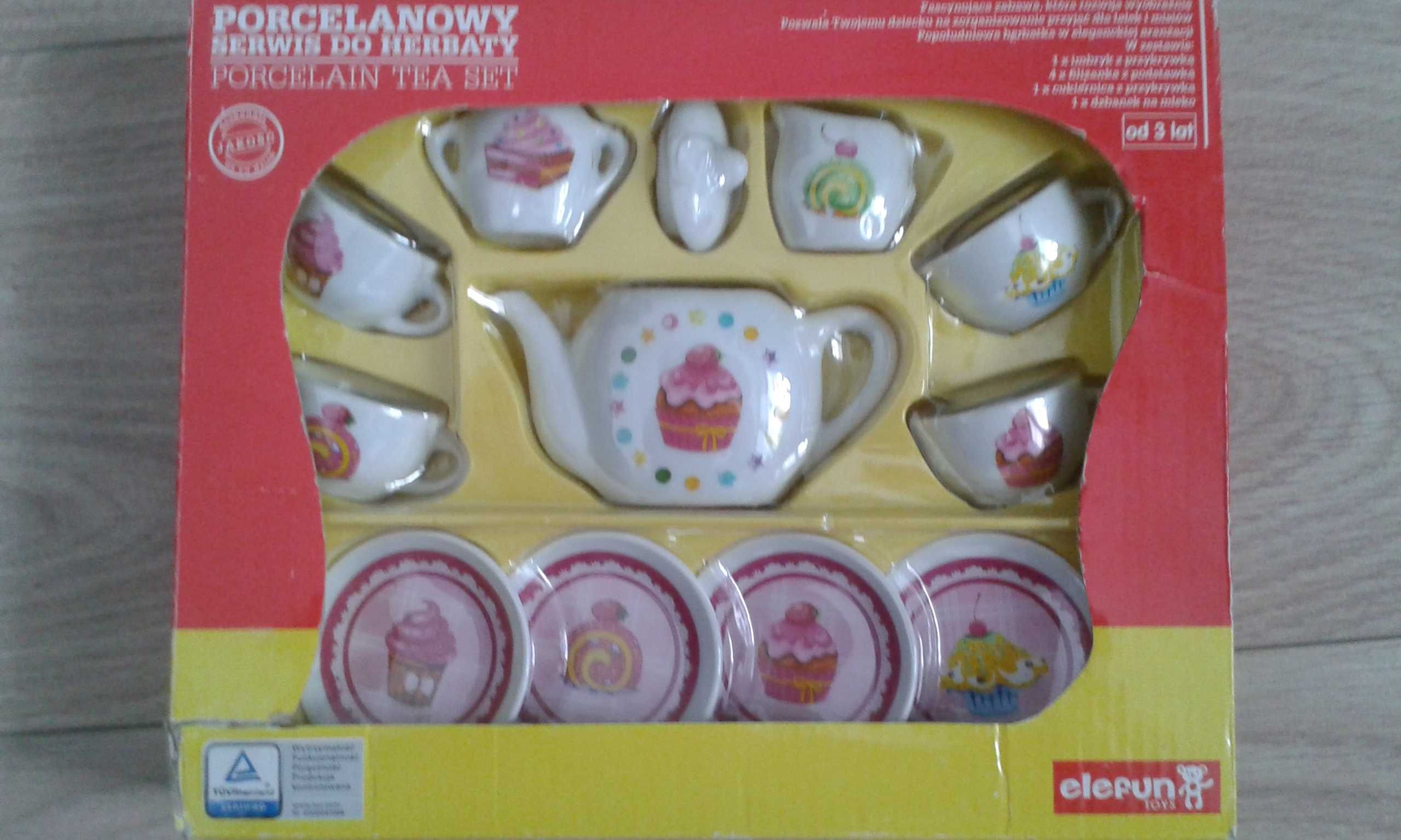 Naczynia dla lalek serwis do herbaty porcelanowy domek dla lalek Nowe