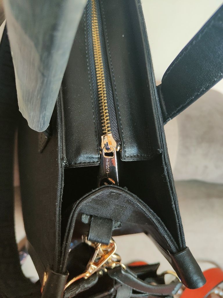 Nowa torebka FF logo czarna shopper