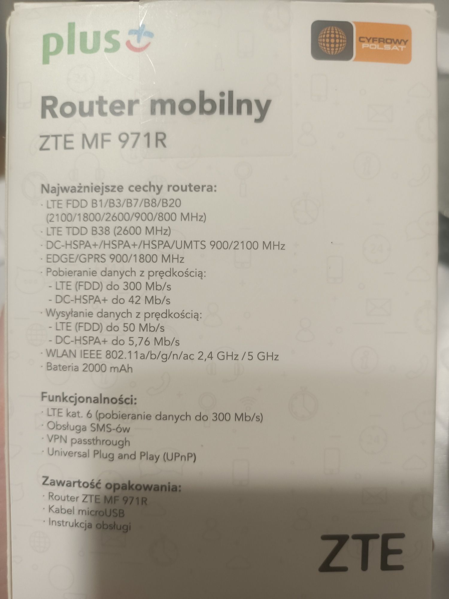 Ruter mobilny bezprzewodowy ZTE