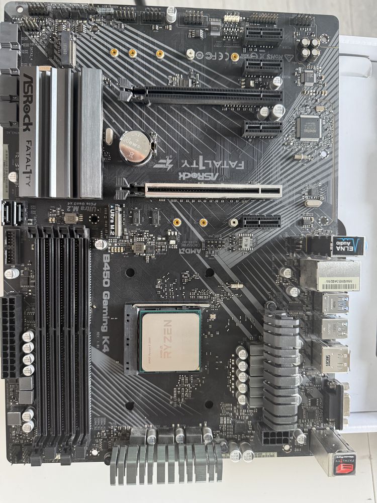 Płyta główna ASROCK B450 Gaming k4 z procesorem Ryzen 5 2600