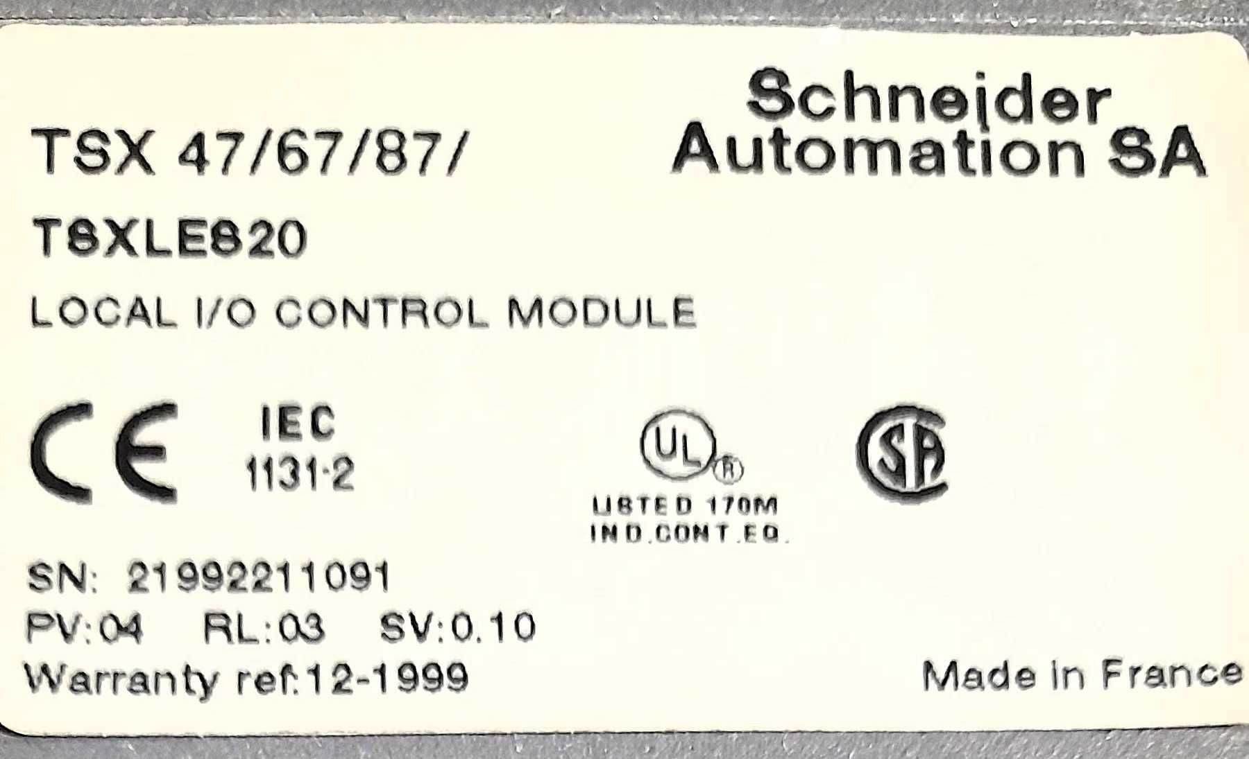 TSXLES20 Control Module  Schneider