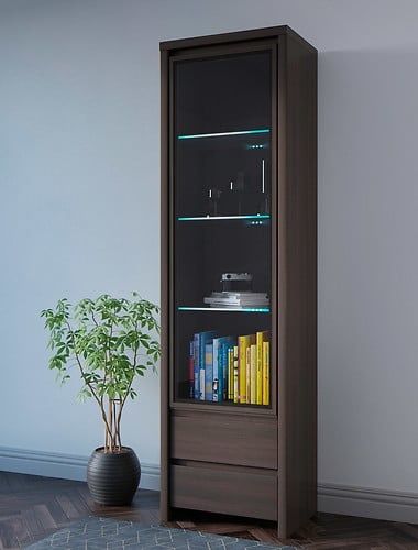 Witryna Kaspian Wenge Black Red White