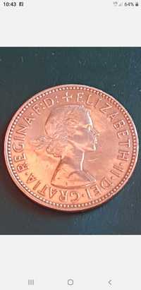 monety pół monety Penny Great Britain 1966