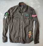 Koszula SuperDry military XS zielona khaki damska z długim rękawem