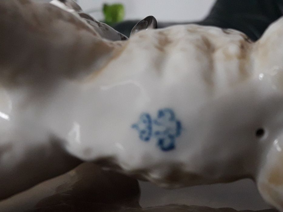 Porcelanowy baranek Heinz Schaubach - Unterweißbach lata 40 te/ 50 te