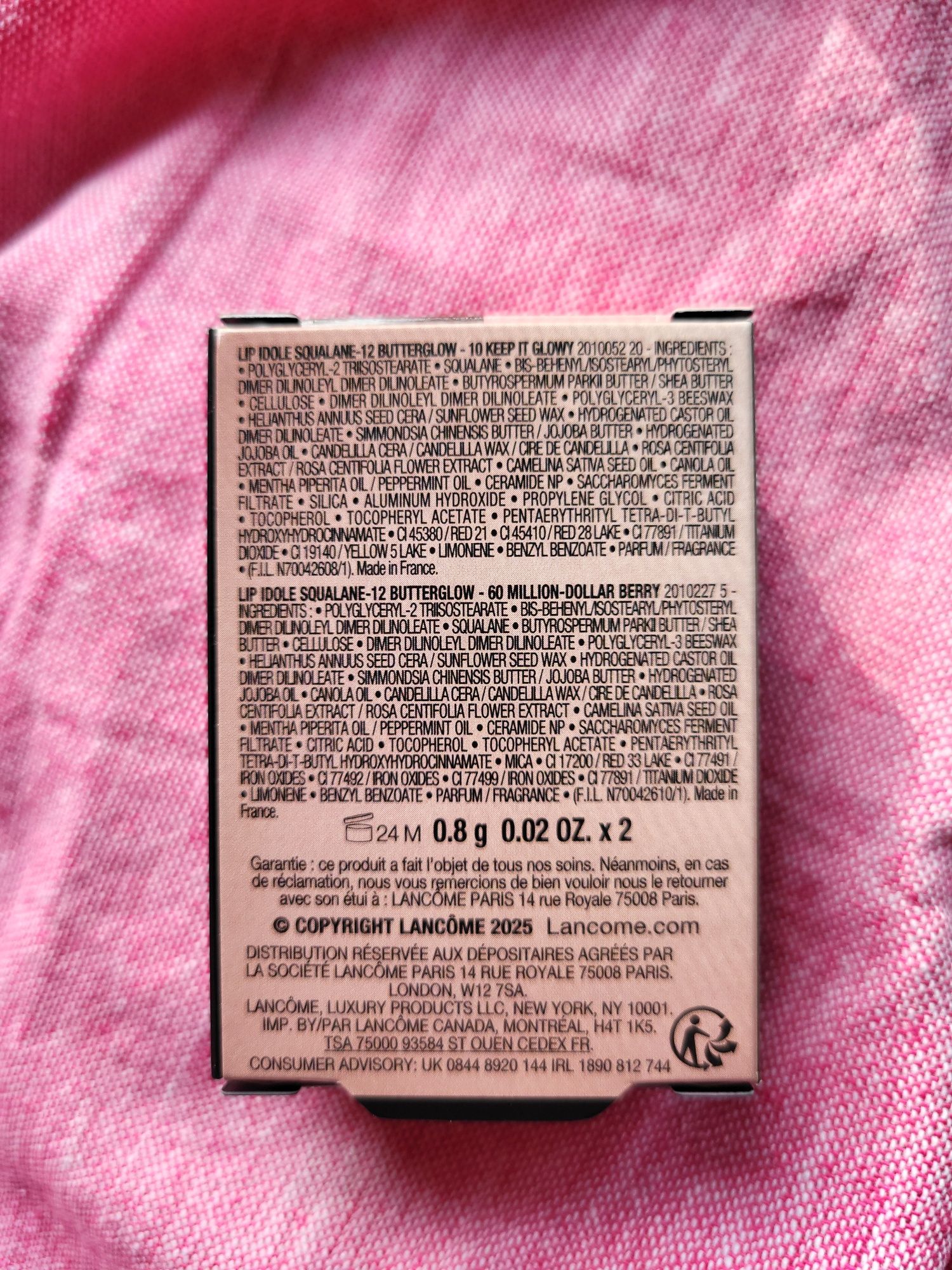 Nawilżający balsam do ust Lancome zestaw