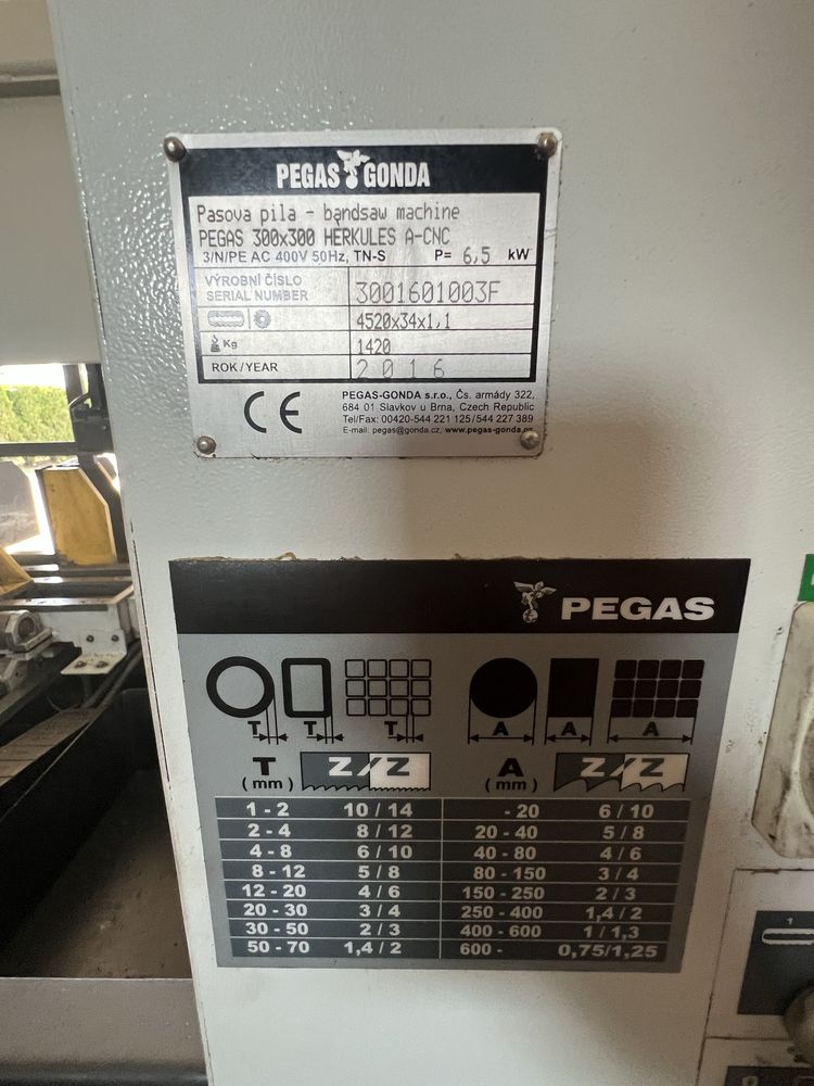 Przecinarka tasmowa Pegas Gonda Herkules 300x300 Automat Dwukolumnowa