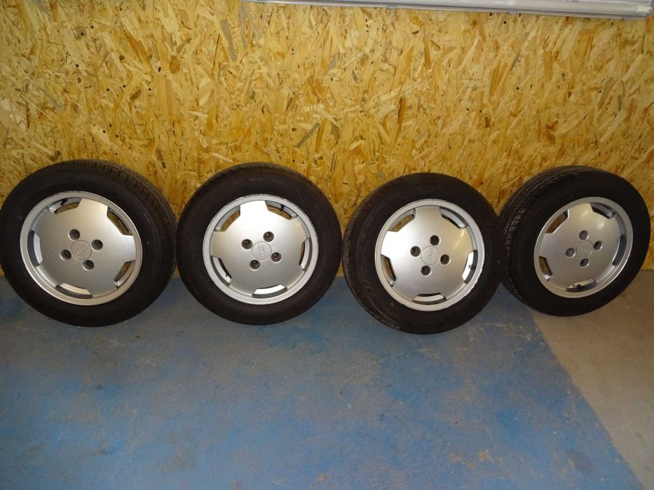Audi 80/90 koła felgi alufelgi 4x108 nowe opony nordex 185/60/14 et45