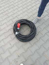 Kabel okrągły elektryczny YKY 5x4 50m z wtyczką 32A