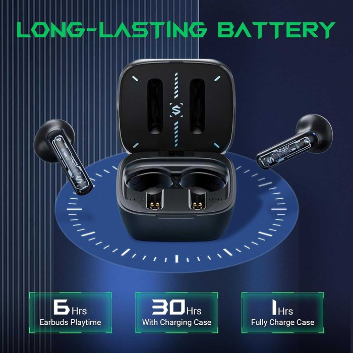 Słuchawki Bluetooth do gier Black Shark True, 5.3 z trybem gier/muzyki