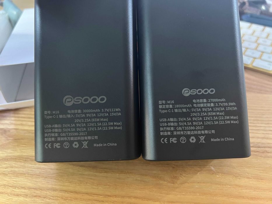 Повербанк PSOO 30 000 mAh потужний для ноутбука 65W