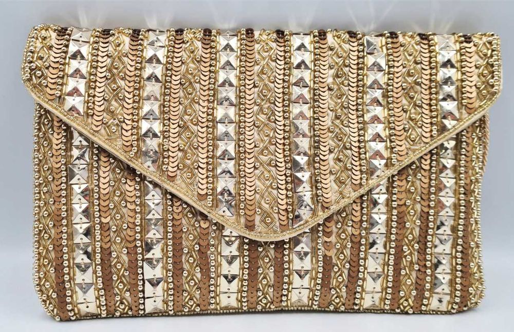 Anna FIeld AWH-104162 Gold Torebka złota, kamyki ozdobne, cekiny