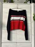 sweter crop top z dekoltem