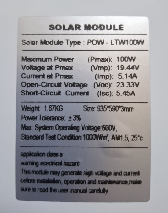 Ładowarka turystyczna panel słoneczny elastyczny 12V 100W reg. 20A