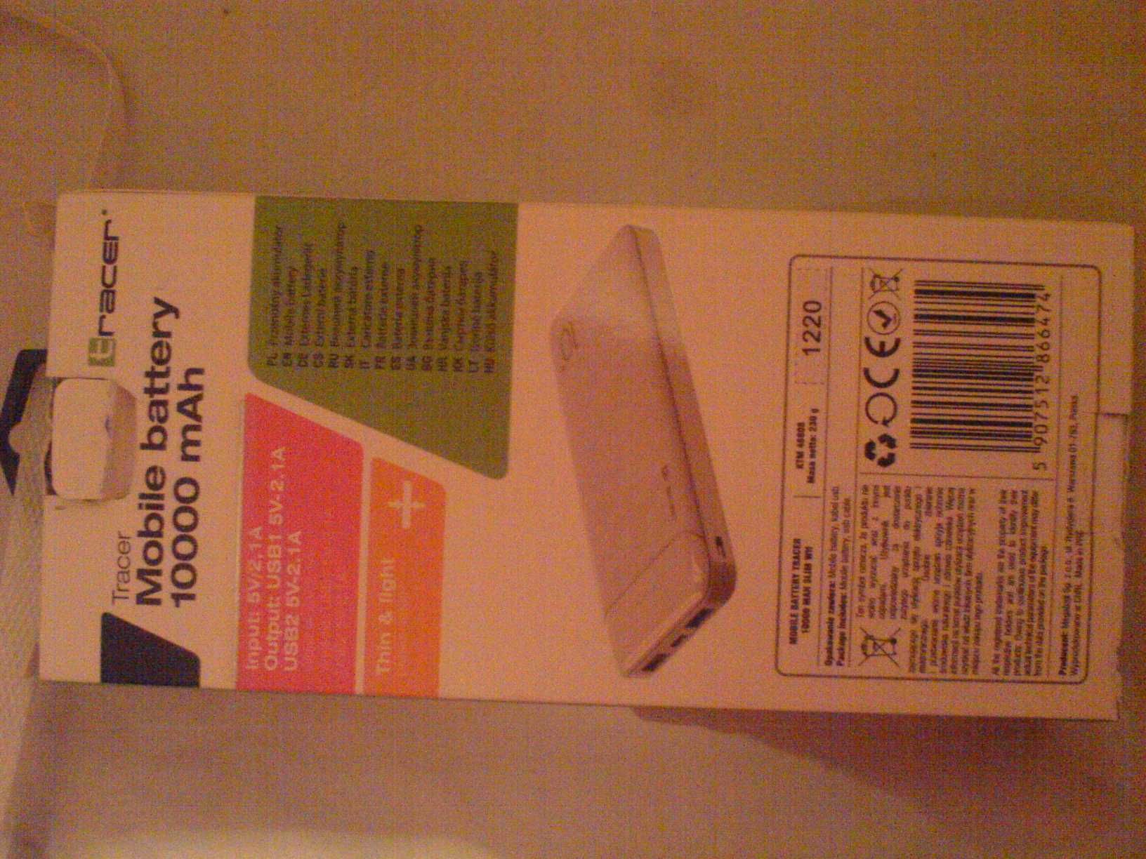 Power Bank Tracer Przenośny Akumulator 10000 mAh NOWY NIEUŻYWANY OPAKO