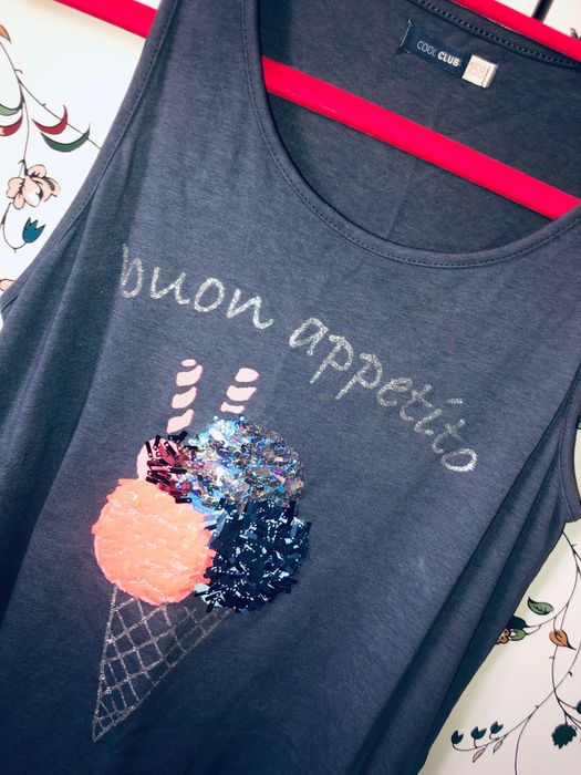 Bluzka bez rekawow tunika 152 cm 13 lat