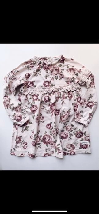 Sukienka newbie kappahl 86 stan idealny róże