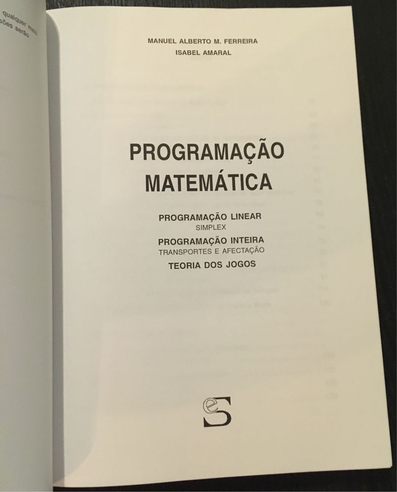 Matemática - Programação Matemática