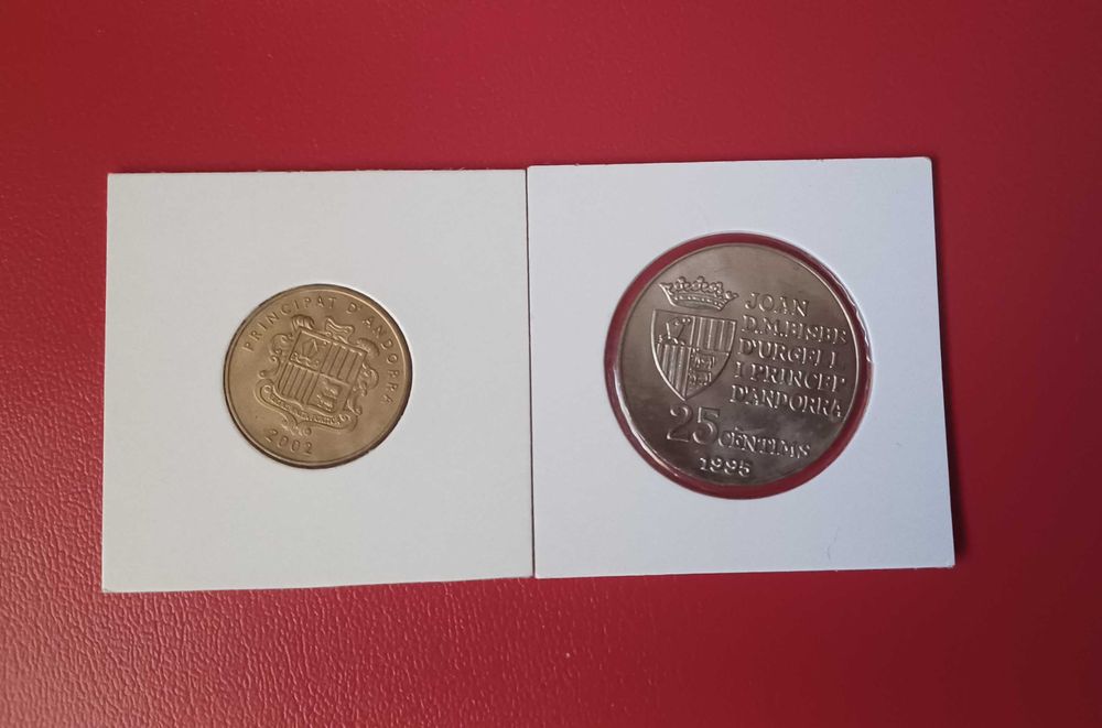 Andorra - moedas do 50º Aniversário FAO e Esquilo vermelho