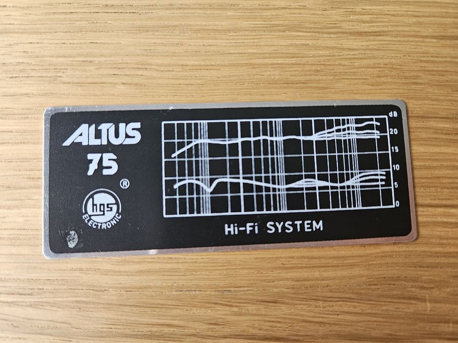 Tabliczka do altus 75