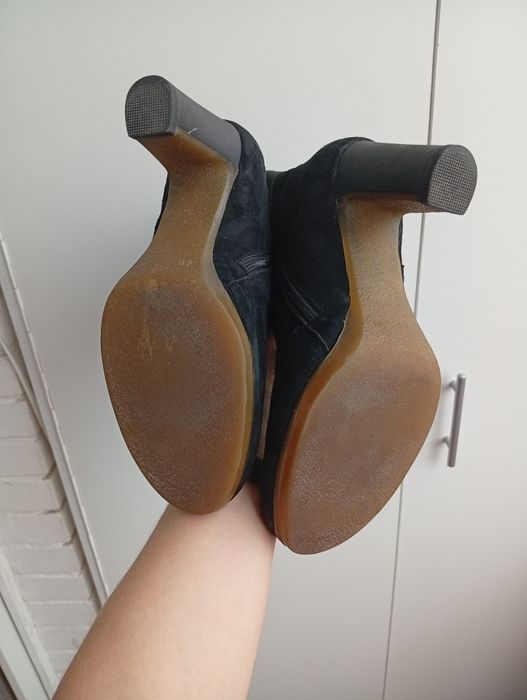 Чоботи жіночі замшеві, європейська зима, 40р., б/в