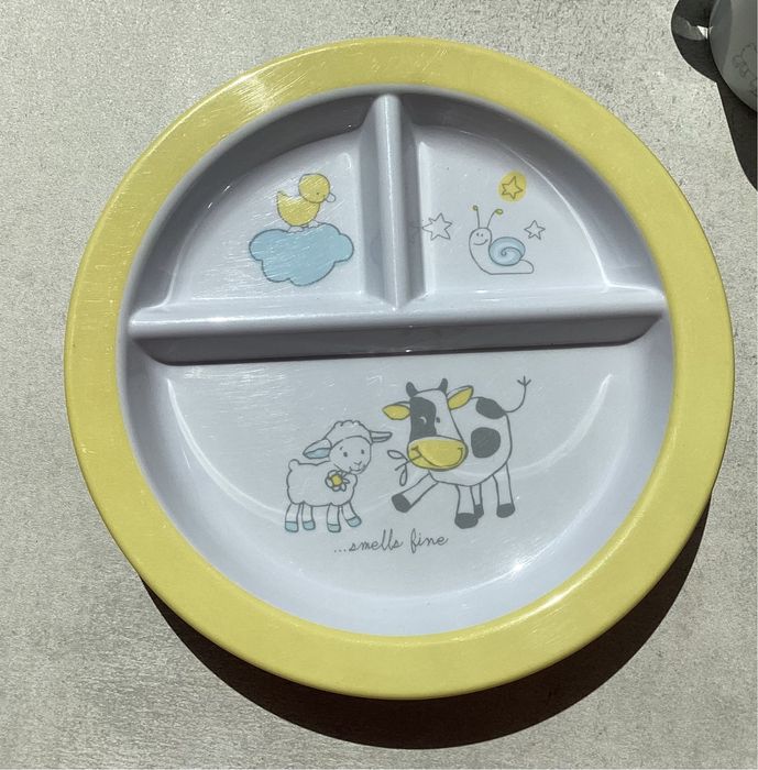 Komplet talerz/miska/kubek dla dziecka firmy Tchibo