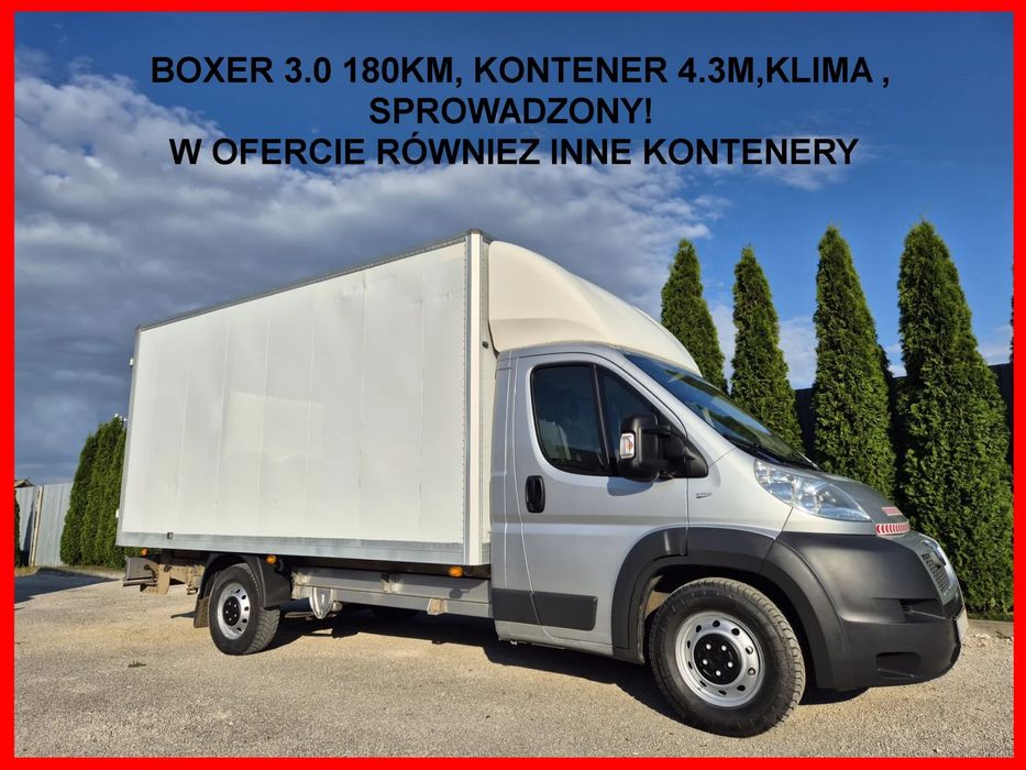 Peugeot Boxer 3.0 180KM  Kontener 4.3m ,Skrzynia, Ducato, Klima, Sprowadzony!