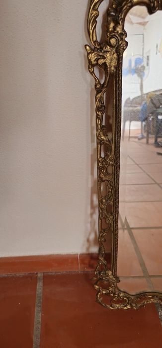 Espelho antigo moudura em ferro