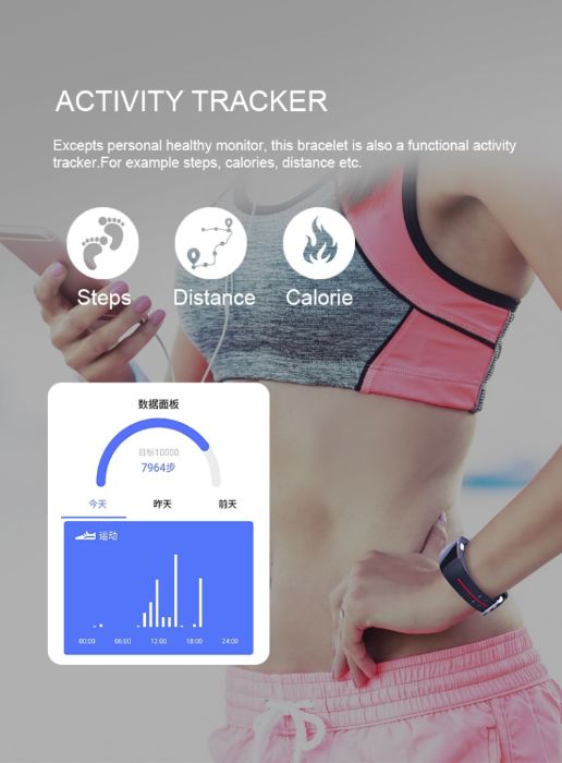 SmartWatch P3 | Pulseira desportiva Fitness | Smartphone iOS Android