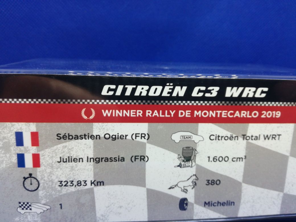 N. 144 Miniatura 1/43 Citroen C3 WRC S. Ogier 2019