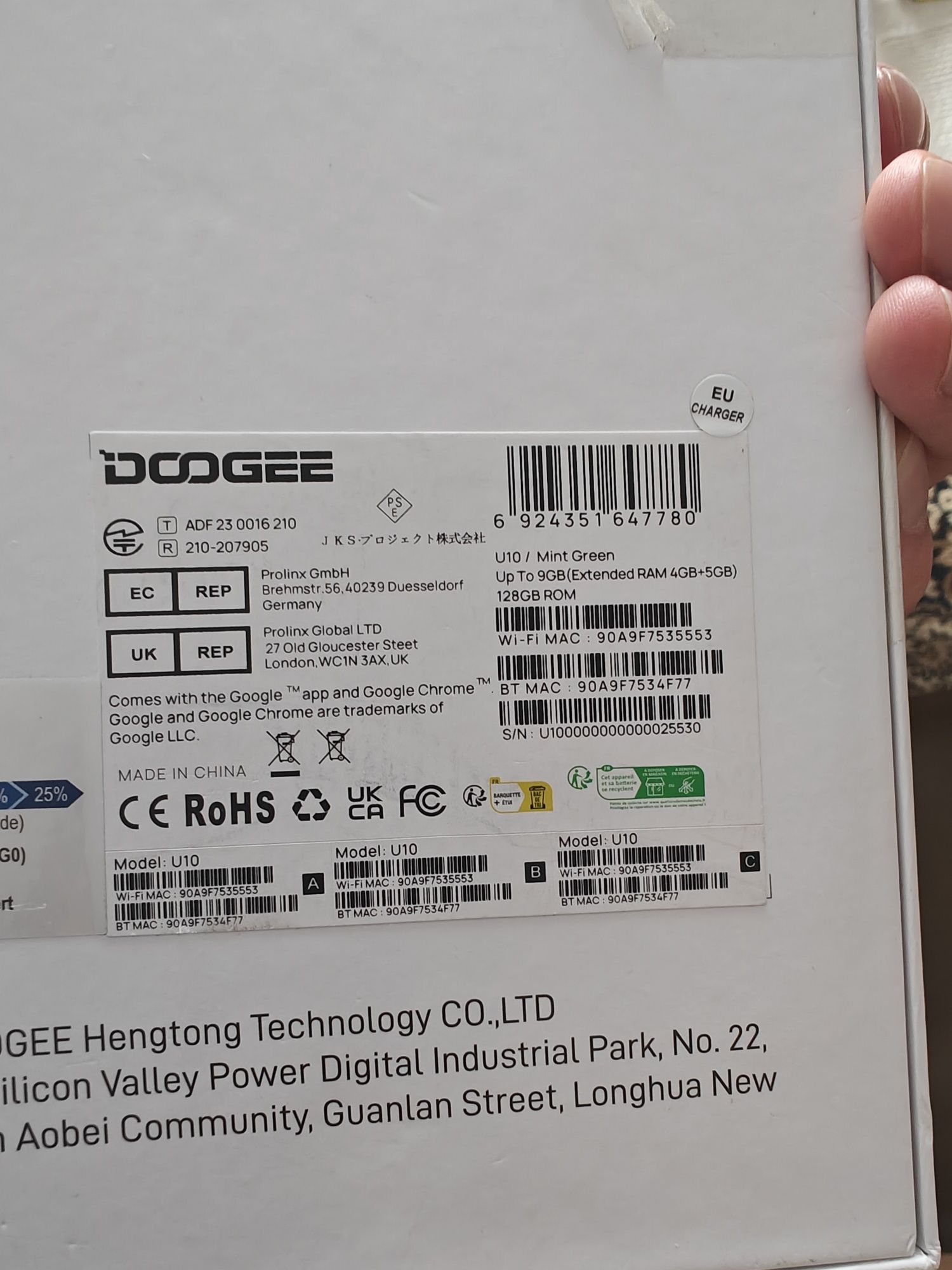 Tablet DOOGEE U10 10.1" 4+5/128 GB Wi-Fi Zielony