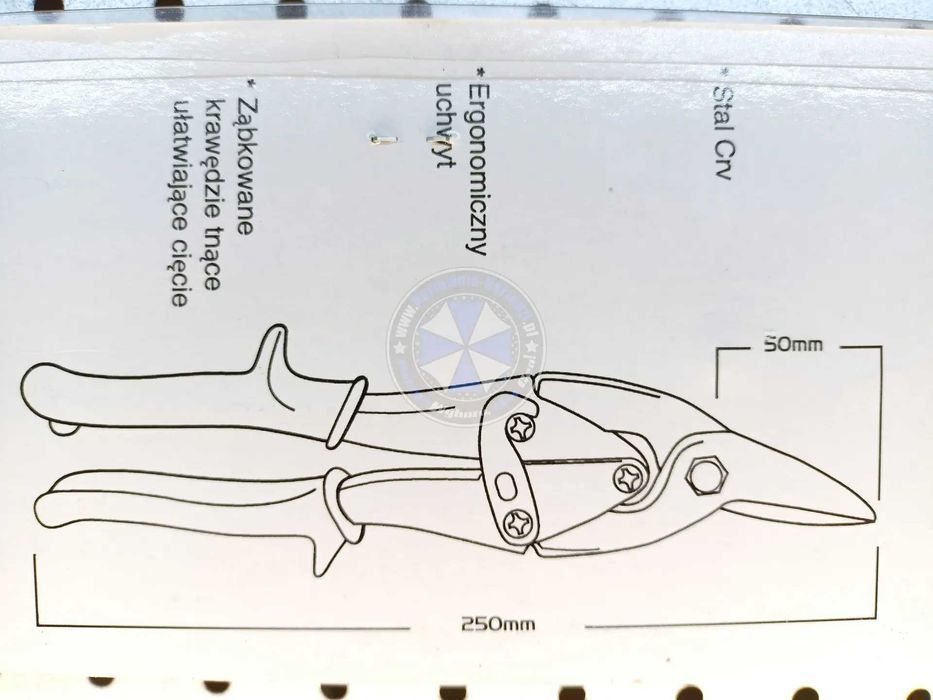 Nożyce do blachy Cr-V Lewe 250mm Lewe nożyce do blachy nożyce lewe