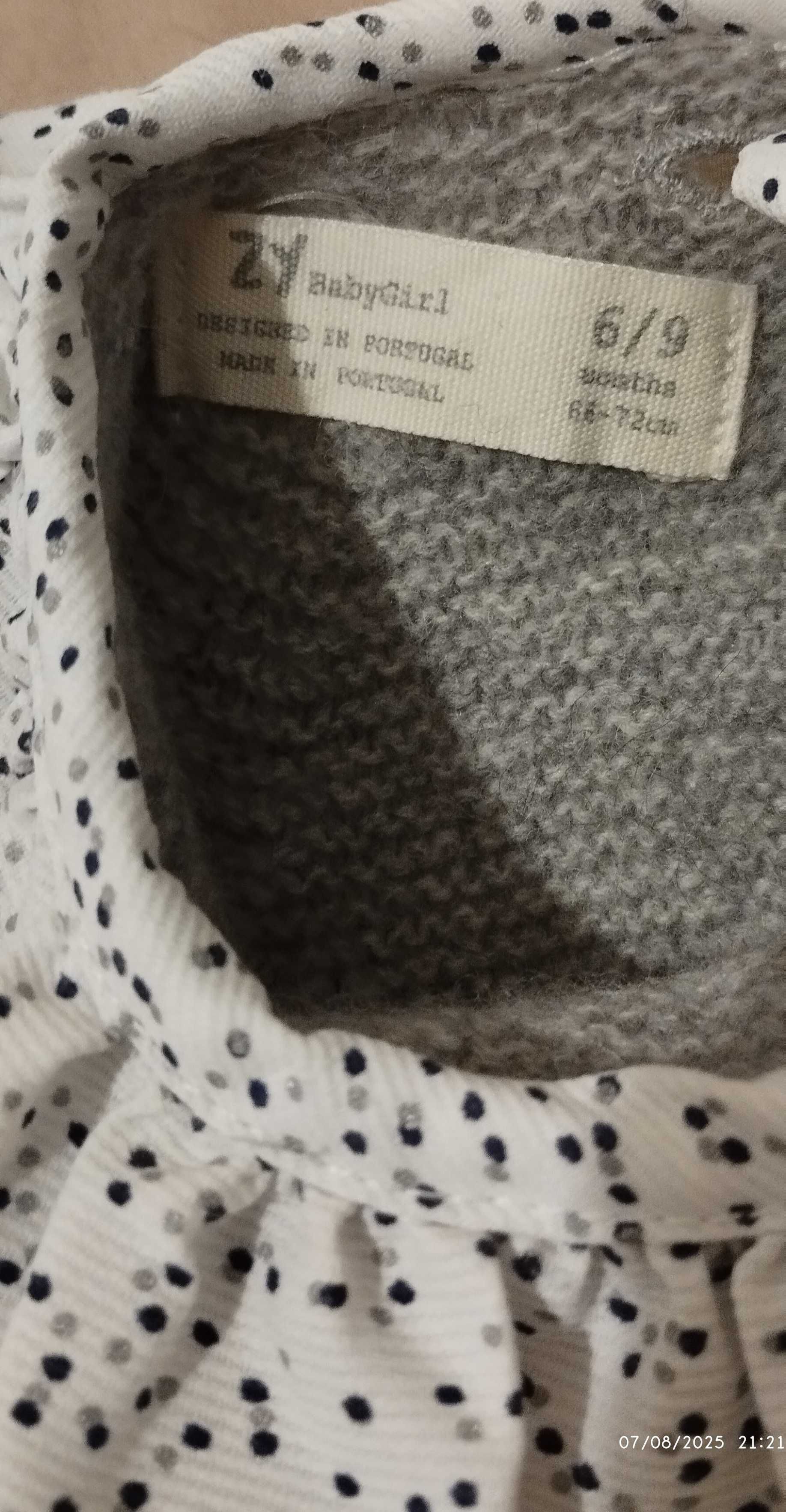 Vestido bebé outono/inverno 6/9 mêses