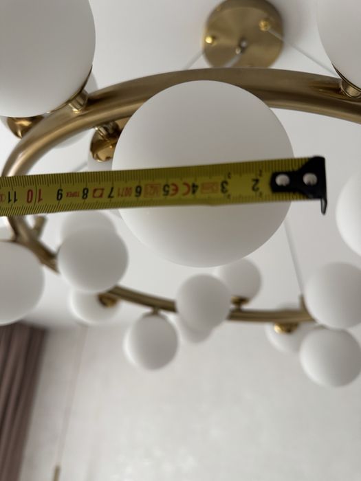 Люстра куля, золота люстра 60 см, сучасна люстра, класична люстра