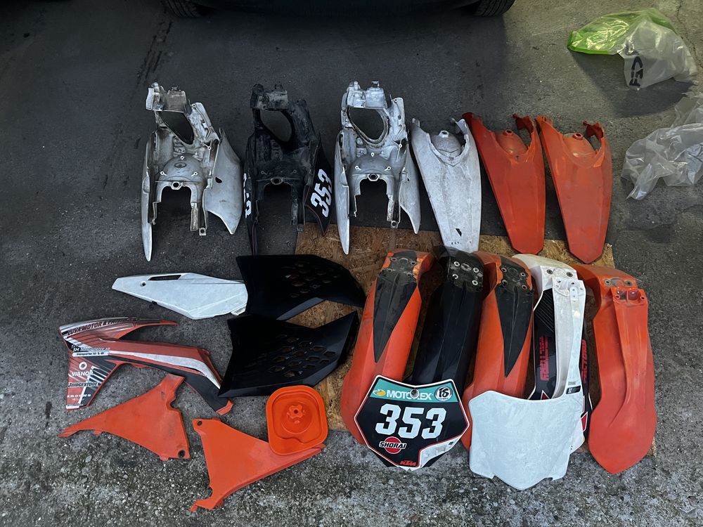Plastiki, airbox, KTM Sxf 250, 350, 450, ktm sx 125, kierownica