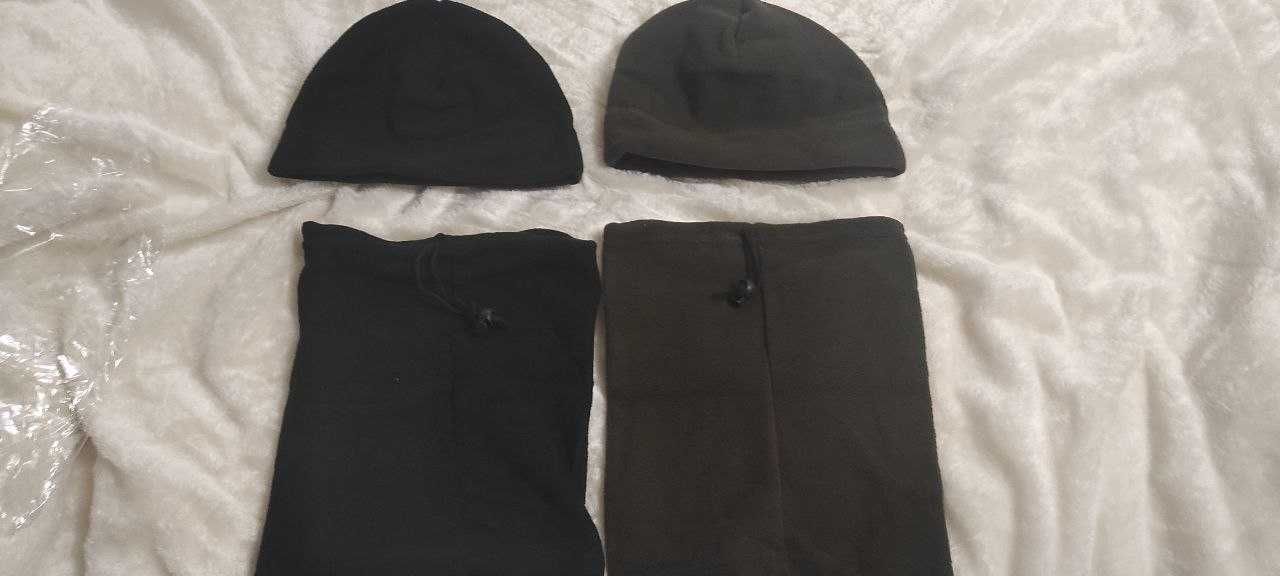 Зимовий набір - шапка і бафф, колір олива, 160 грн.