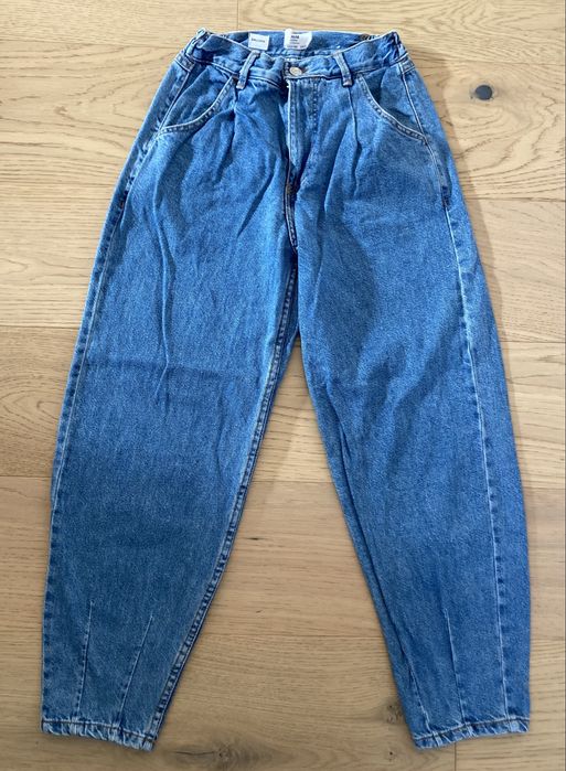 Spodnie jeansy szerokie balloon tapered Bershka r. 32