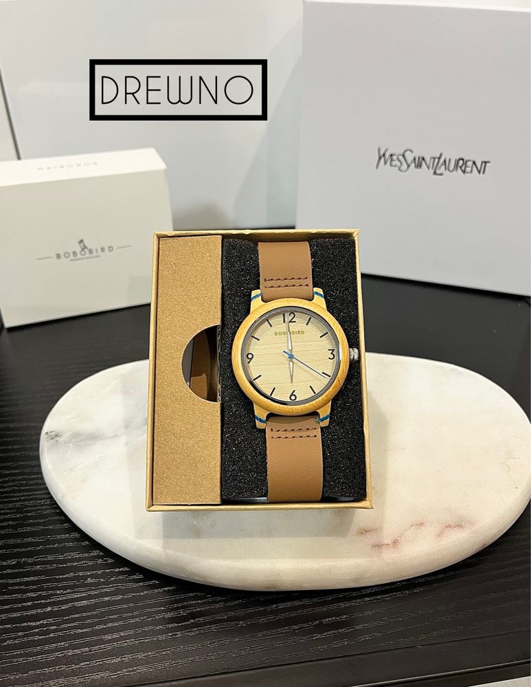 Drewniany zeagrek vintage wood watch elegancki