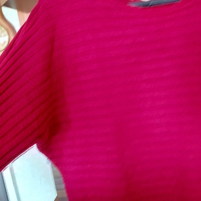 Duzy sweter damski ciemno bordowy