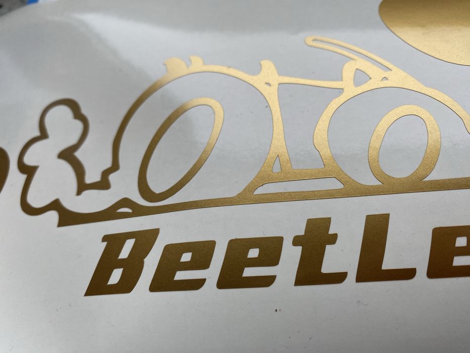 New Beetle passion nalepka.  Beetle nalepka limitowana złota folia.