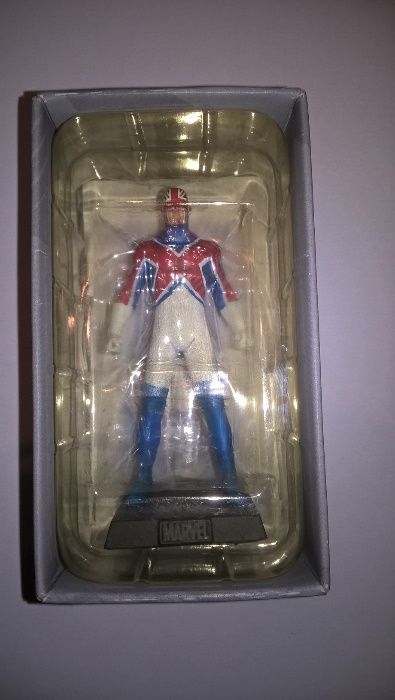 Figurina chumbo Marvel Captain Britain Magneto e outros Eaglemoss NOV