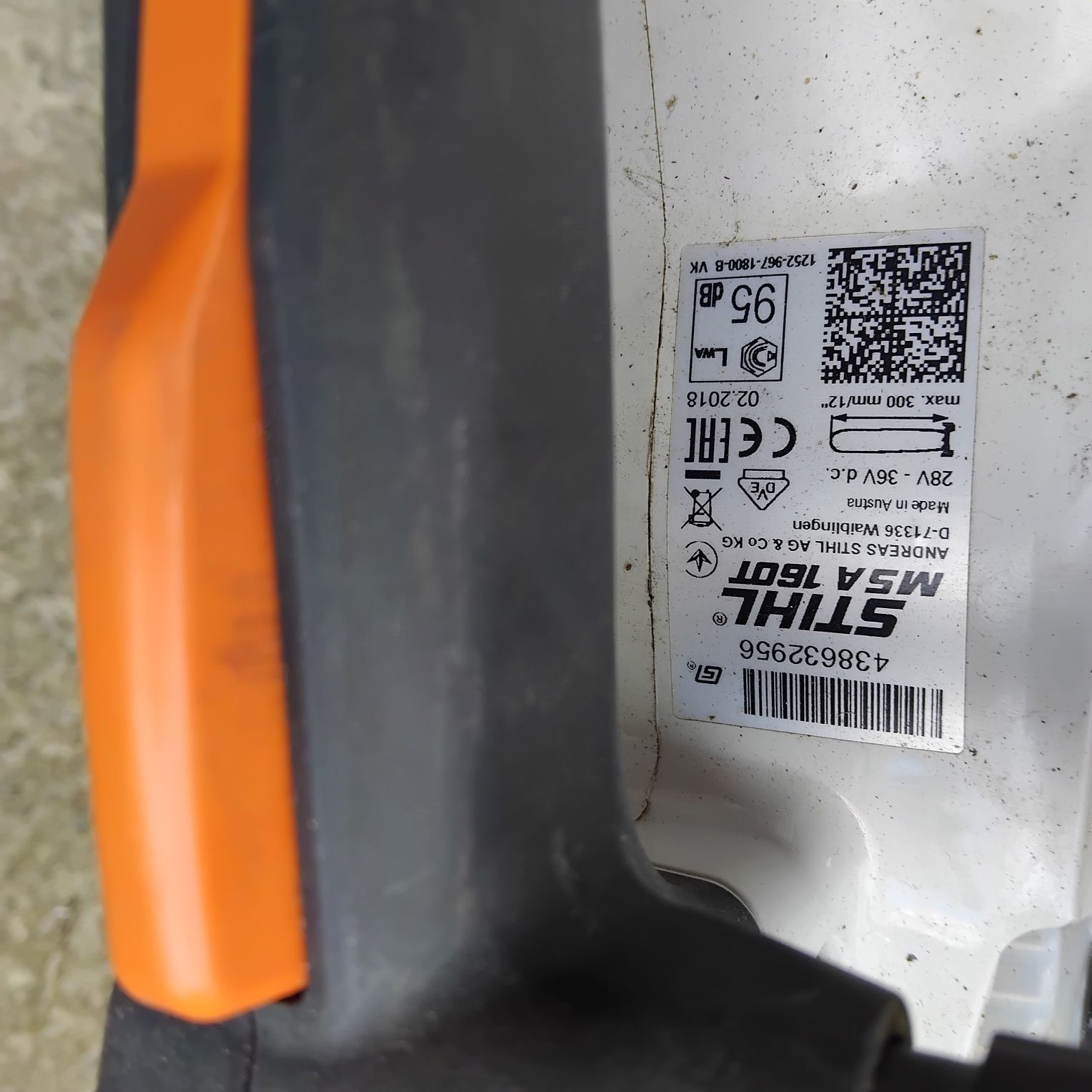 Piła akumulatorowa Stihl MSA 160 T