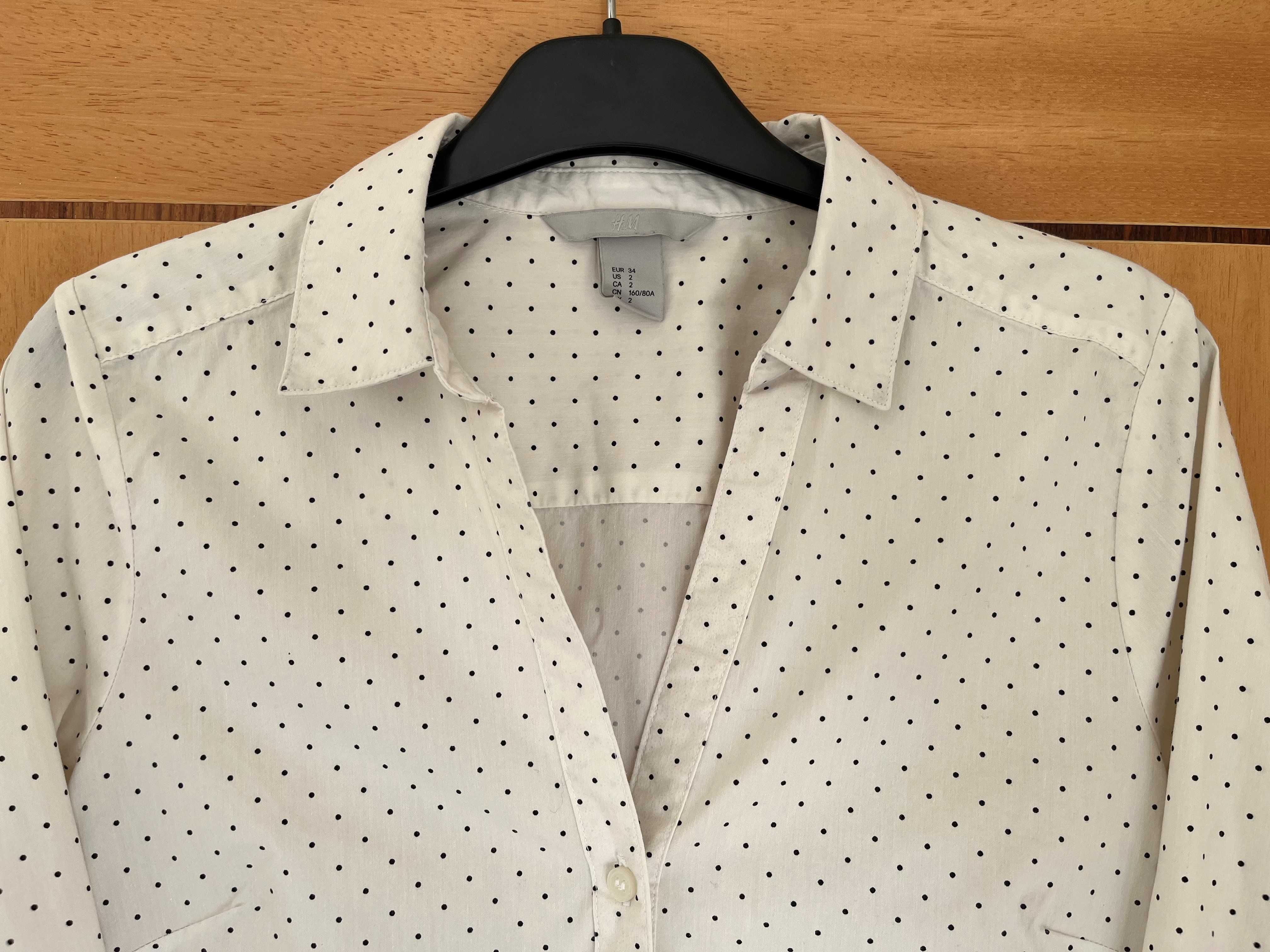 Camisa branca da H&M -Senhora- Tamanho XS