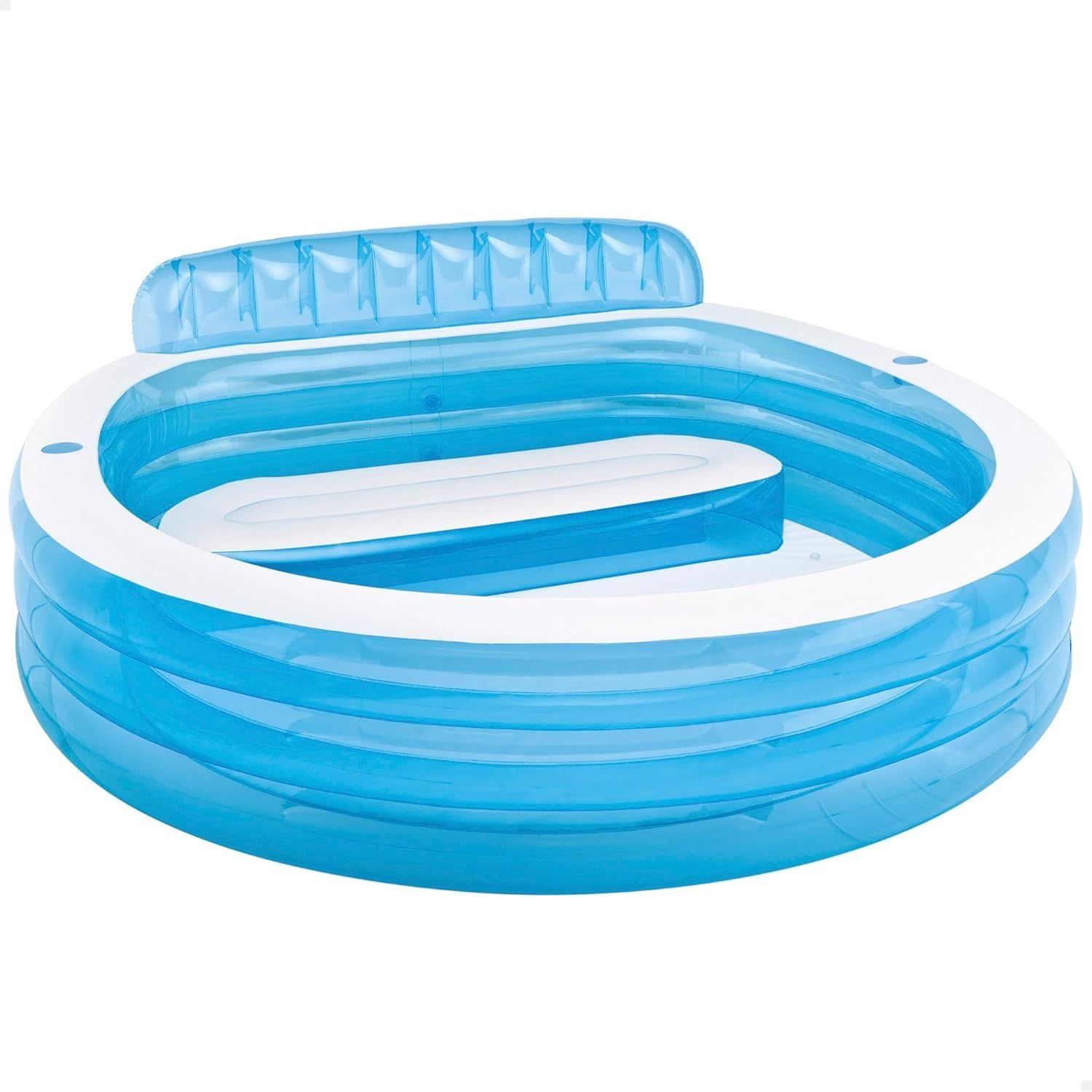 Piscina insuflável familiar com sofá e encosto 218 x 229 x 79 cm  NOVO
